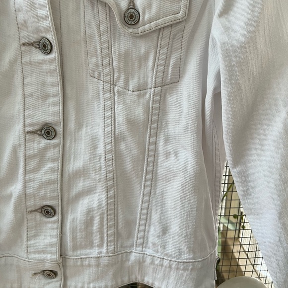 Calvin Klein White Denim Jacket L - Picture 5 of 7